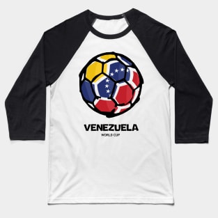 Venezuela Football Country Flag Baseball T-Shirt